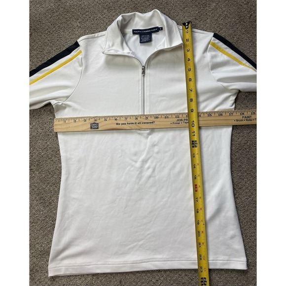 Ralph Lauren Golf Womens Small White Long Sleeve 1/2 Zip Pullover White Solid - Picture 6 of 8